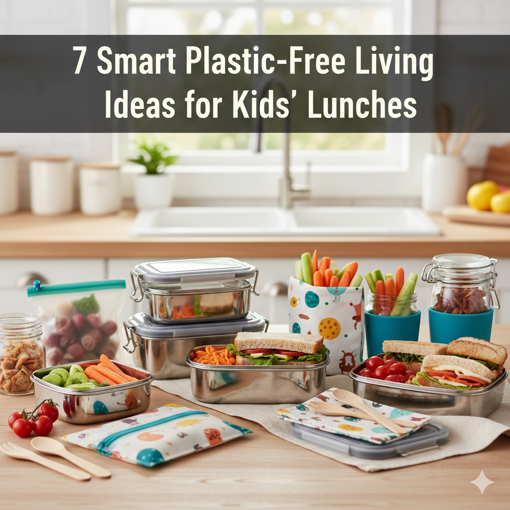 7 Smart Plastic-Free Living Ideas for Kids’ Lunches