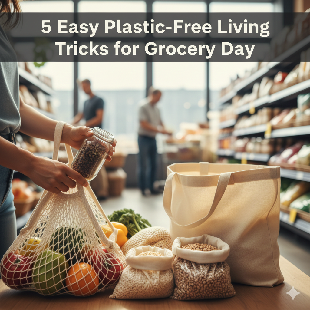 5 Easy Plastic-Free Living Tricks for Grocery Day