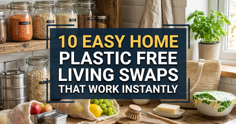 10 Easy Home Plastic Free Living Swaps That Work Instantly