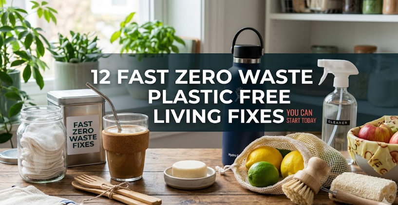 12 Fast Zero Waste Plastic Free Living Fixes You Can Start Today