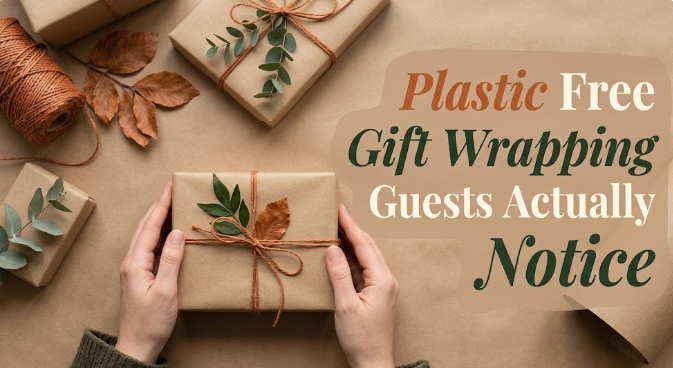 Plastic Free Gift Wrapping Guests Actually Notice