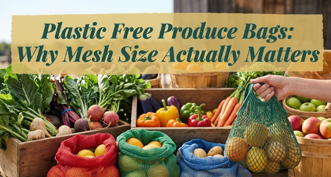 Plastic Free Produce Bags: Why Mesh Size Actually Matters